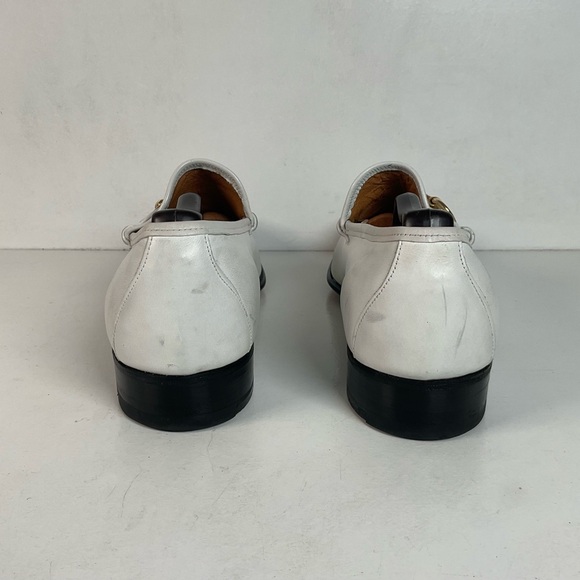 Johnston Murphy Horse Bit Loafer | Aristocraft | White | USA Made | 10.5 A main image 9